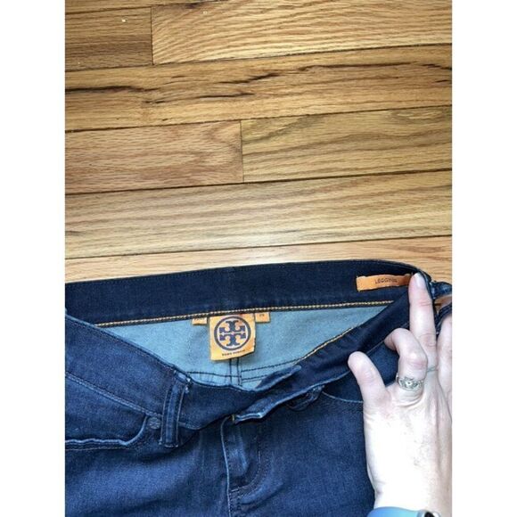 Tory Burch Dark Wash Jean Legging size 24 - Picture 3 of 5